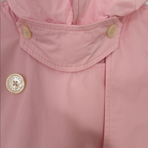 Like new! Ralph Lauren Double-breasted fully lined pink raincoat, size L - Picture 2 of 16